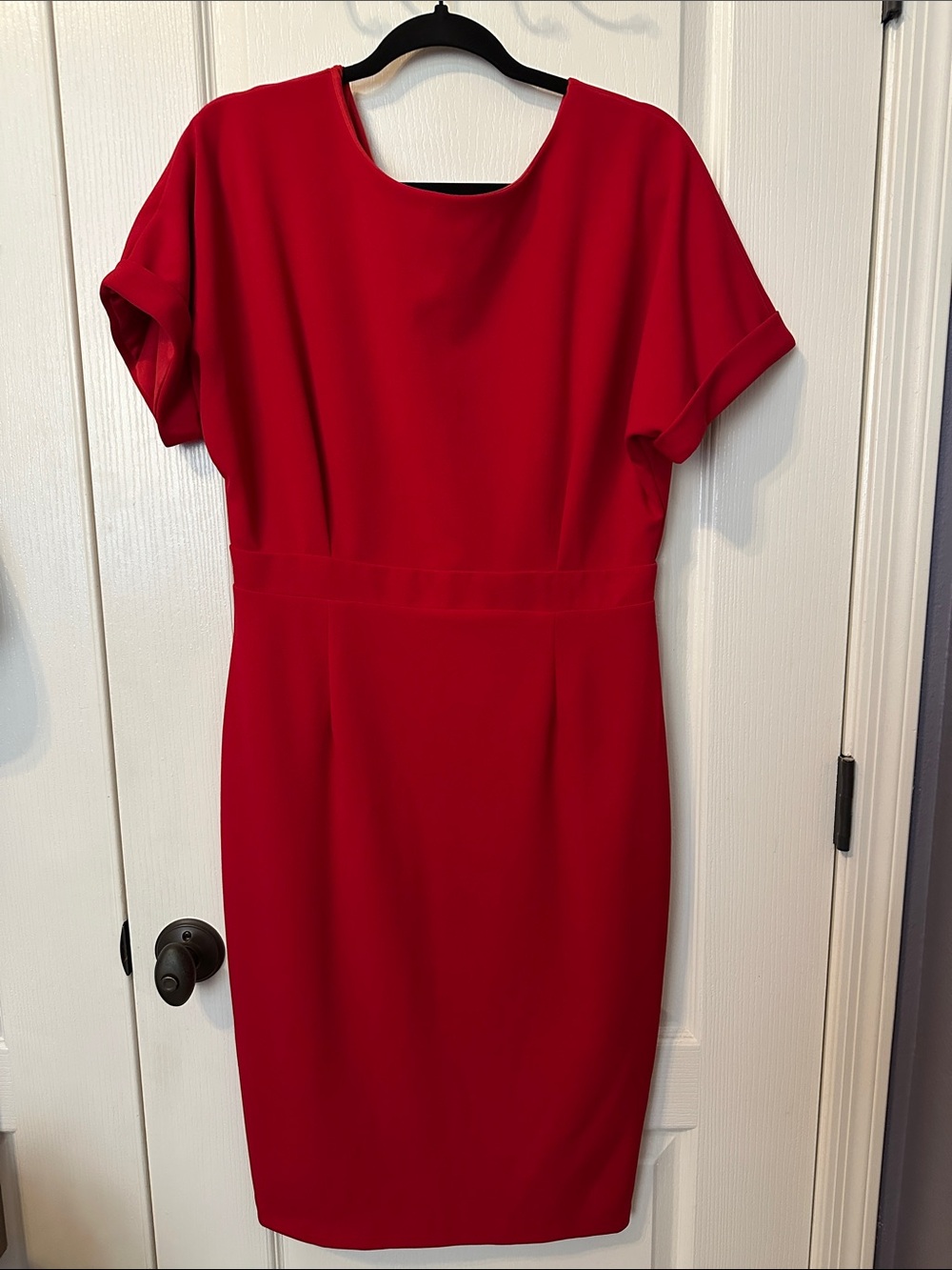 Alexia Admor Red Midi Fully Lined Sheath Dress